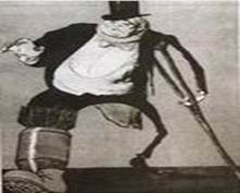 右图是一幅反映苏联经济发展严重失衡的漫画,