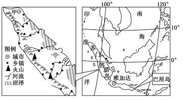 该图为东南亚部分区域图,读图回答下列问题 (1