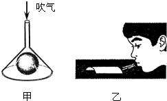 (如图所 示)。然后从漏斗尖嘴处向上用力吸气,