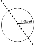 以a点为圆心画一个半径为15厘米的圆再画出它的一条对称轴并求出该圆