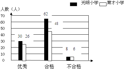 育才小学六年级数学期末考试的优秀率为95%.