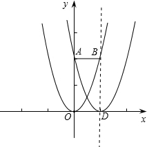 将二次函数y=2x2向右平移1个单位所得的二次