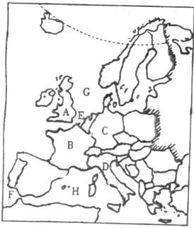 读"欧洲西部图.回答下列的问题.