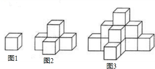 图2.图3是由这样的小正方体木块靠墙叠放而成.