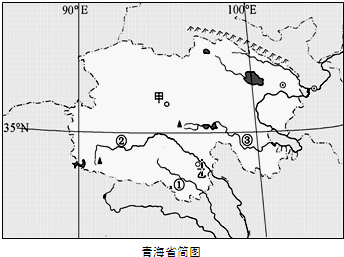 (1)青海省位于的______高原上,其东北部的祁连山脉的走向是