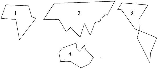 下列的四幅大陆轮廓简笔画图,按数字的顺序,它们分别表示的大陆名称是