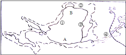 下图中容易发生凌汛的河段是a④b③c③d④