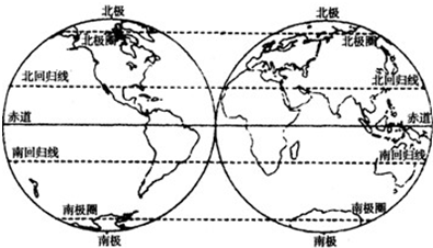 读东西半球图回答(1)既被赤道穿过.又被南北回归线穿过的大洲是.