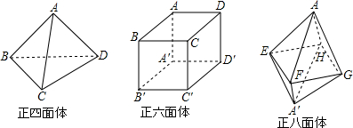 (1)填空:①正四面体的顶点数v=______,面数f=