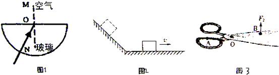 17.请你在图中画出使用剪刀时,杠杆aob所受动力f1的示意图和阻力臂l2