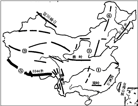读中国地形图.回答问题.(1)一山脉西侧地势较高