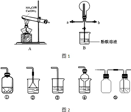 某化学实验小组同学利用如图1所示装置制备氨气,并探究氨气的性质