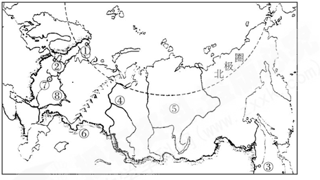 如图是"俄罗斯的城市,河流,地形分布图",读图完成下列问题.