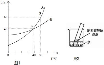 小明同学绘制了如图1所示a,b两种固体物质的溶解度曲线