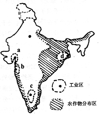 根据所学知识,读南亚地区图回答题