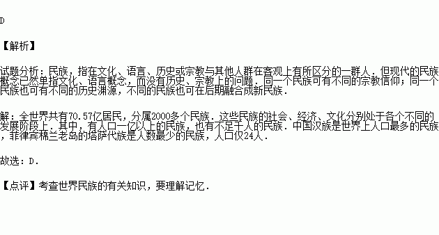 世界人口最多的民族_世界人口分布图