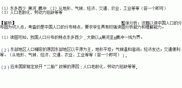 世界人口分布试题_列表比较世界人口的分布规律及其成因 地理试题及答案..(2)