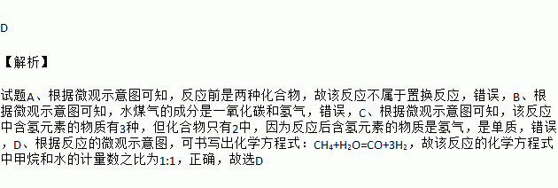 甲烷和水反应可以制水煤气.