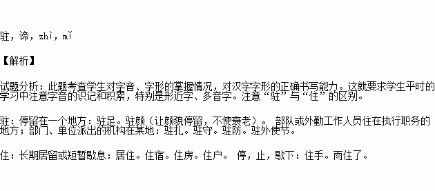 给加点字注音或根据拼音写汉字清晨.zhù( )