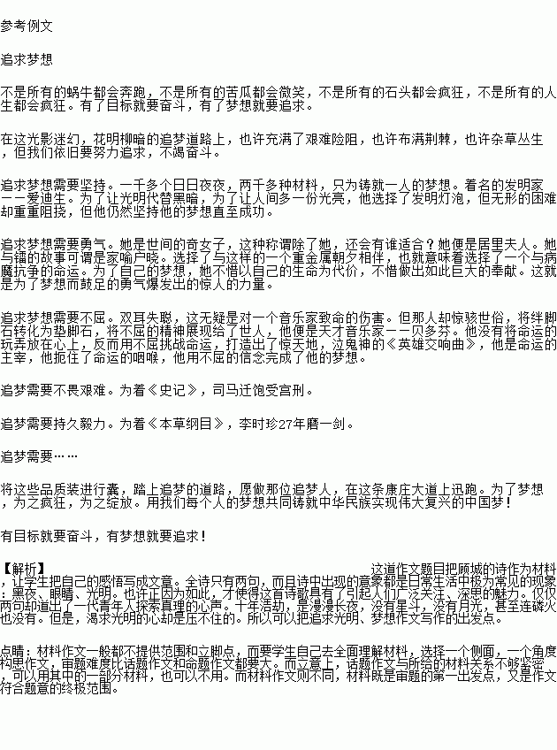 作文.黑夜给了我黑色的眼睛.我却用它寻找光明