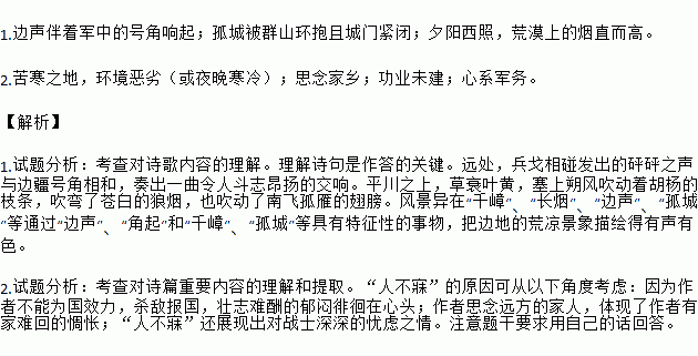 渔家傲 秋思范仲淹塞下秋来风景异.衡阳雁去无