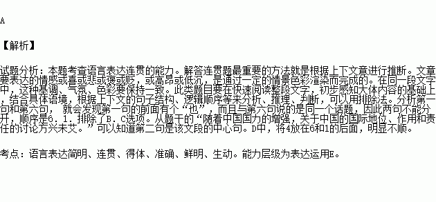 . . . . . . .随着中国国力的增强.关于中国的国际地