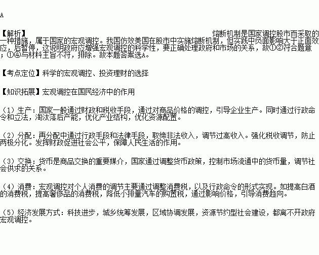 熔断机制最早是美国为控制股市异常波动风险采