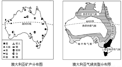 关于澳大利亚气候和农牧业的叙述,正确的是 ①畜牧业发达,是世界上