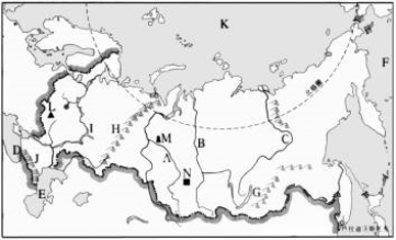(3)俄罗斯分布范围最广的气候类型是 (4)图中i河流名称为 ,该河流被
