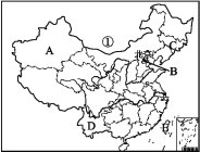 读下列四个省区轮廓图,回答下列问题.