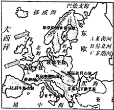 读所示欧洲西部地形图.以下描述正确的是( )a.陆地轮廓完整 b.