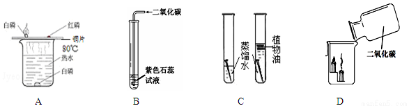 通入二氧化碳后紫色石蕊溶液变红,可证明二氧化碳使紫色石蕊溶液变红c