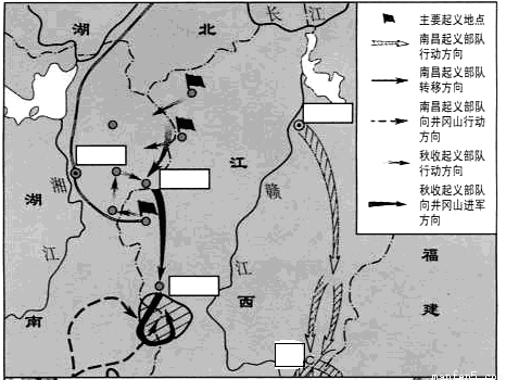 (2)中国共产党创建的第一个农村革命根据地:b.井冈山革命根据地