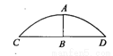 如图,有一圆弧形门拱的拱高ab为1m,跨度cd为4m,则这个圆弧形门拱的