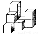 初中数学 题目详情  (1)这个几何体由_______个小正方体组成,请画出