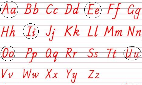 按英文字母表的顺序写出26个字母大小写形式,其中有的字母已给出