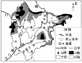 图中白水河的流向是( ) a. 自北向南 b. 自东北向东南