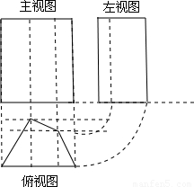 已知某四棱柱的俯视图如图所示.画出它的主视图和左视图.