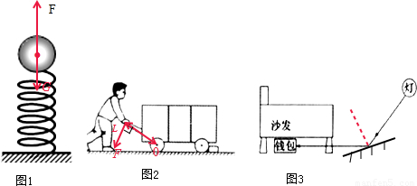(1)如图1所示,将一个小球放在竖直放置的弹簧上,用手向下压小球,松手