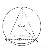 球内接圆锥的高为.体积为. (1)