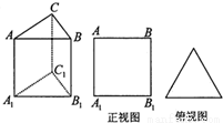 如图.三棱柱的棱长为2.底面是边长为2的正三角形.aa1⊥面a1b1c1.