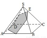 点e是侧棱sc上一动点,过点e垂直于sc的截面将正四棱锥分成上,下两部分