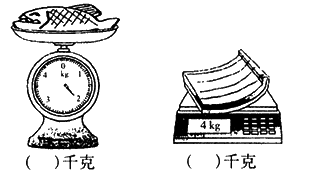 (1)写出下列物品的重量.