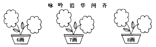 把下面笔画数相同的字写在一起.