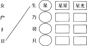 照样子,连一连,写一写.