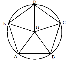 o是正五边形abcde的外接圆.