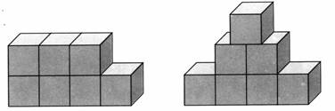 分别画出图中的由7个小正方体组合而成的立体图形的三视图