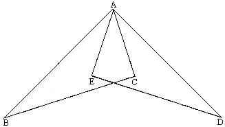 (8分)如图,△abc≌△ade,∠e和∠c是对应角,ab与ad是对应边,写出另外