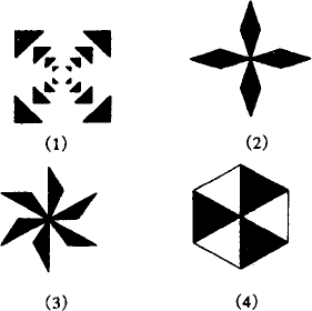 观察如图所示的四个图案其中可以看成是由基本图案通过旋转形成的共有