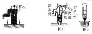 如下图所示,为活塞式抽水机工作过程的一幅示意图,其中涉及到连通器